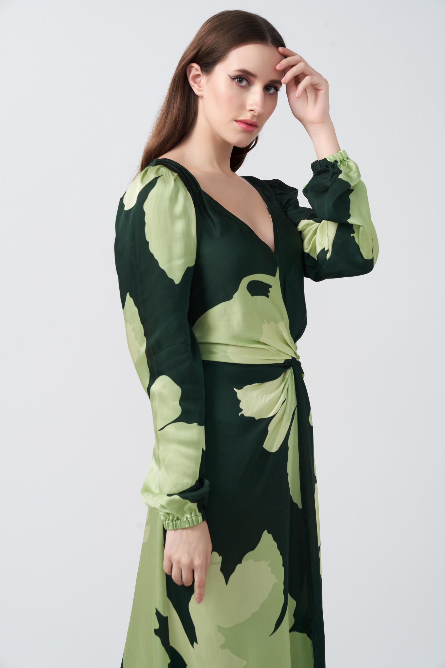 Green Whisper Silk Dress