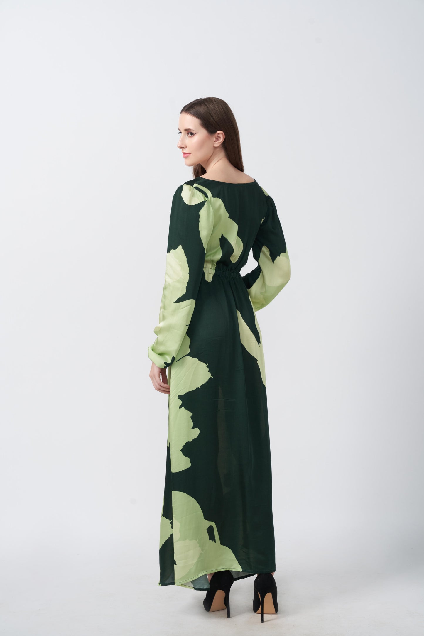 Green Whisper Silk Dress