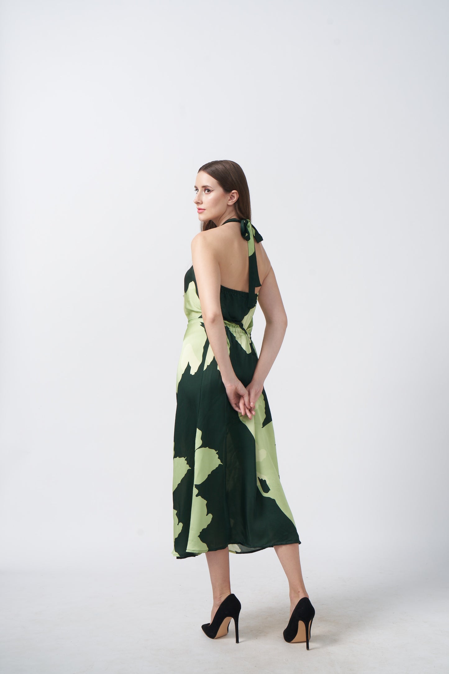 Garden Elegance Tie-Back Dress