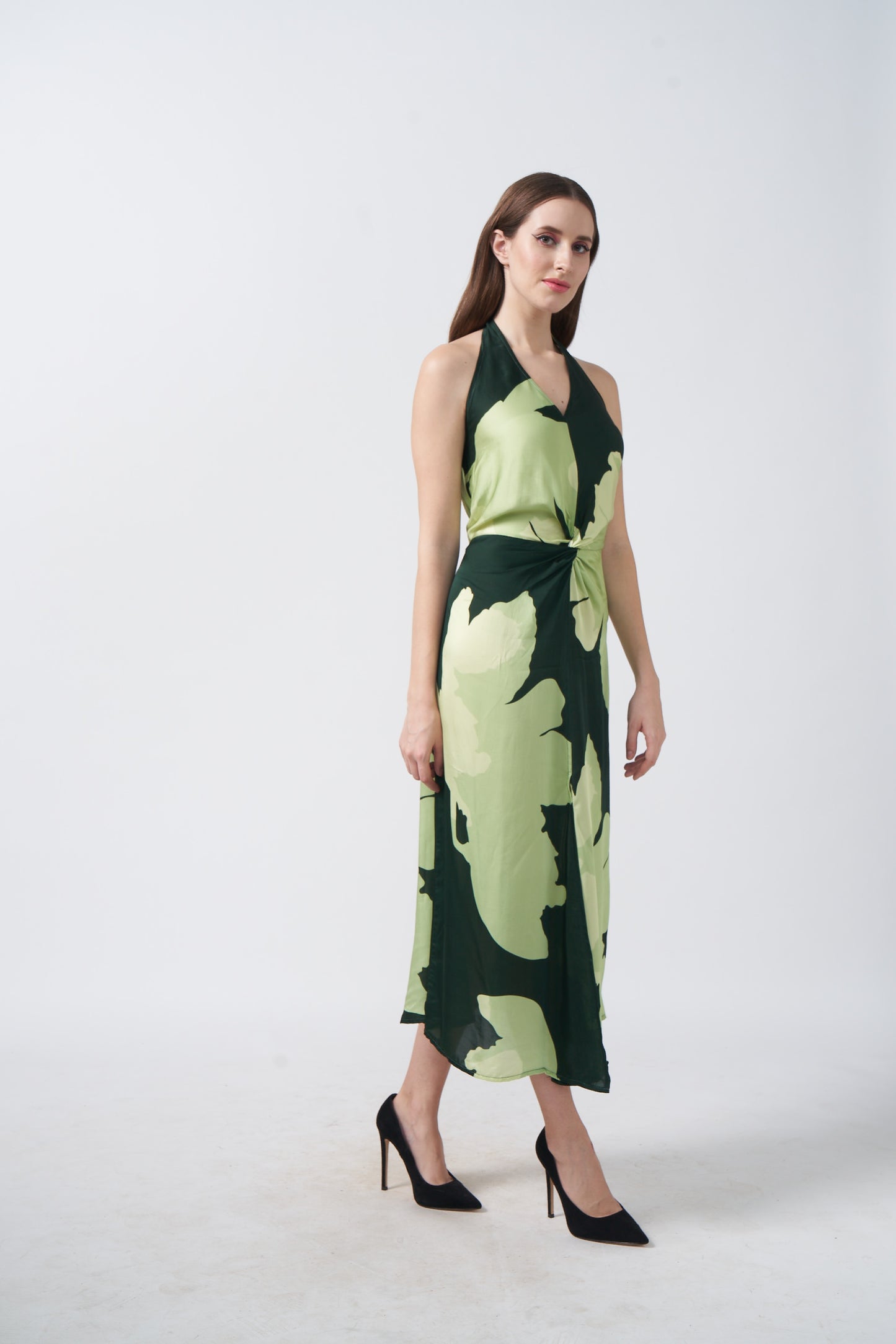 Garden Elegance Tie-Back Dress