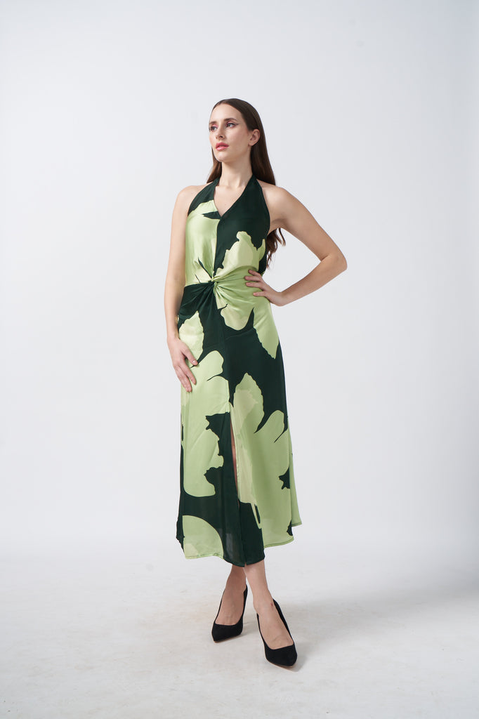 Garden Elegance Tie-Back Dress