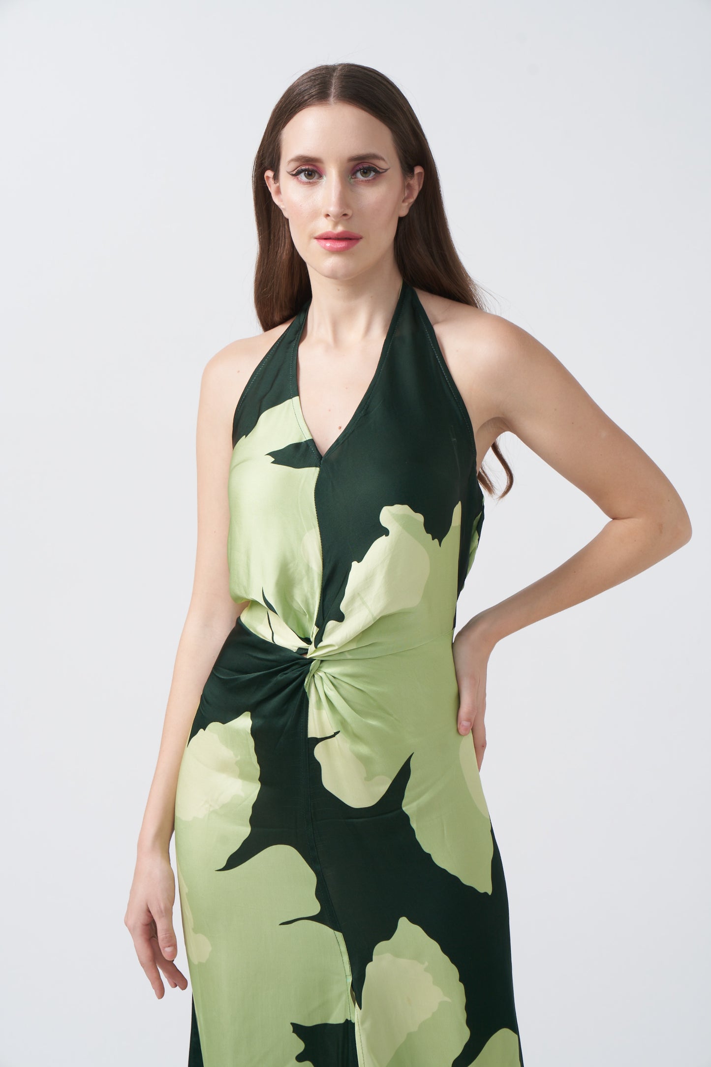 Garden Elegance Tie-Back Dress