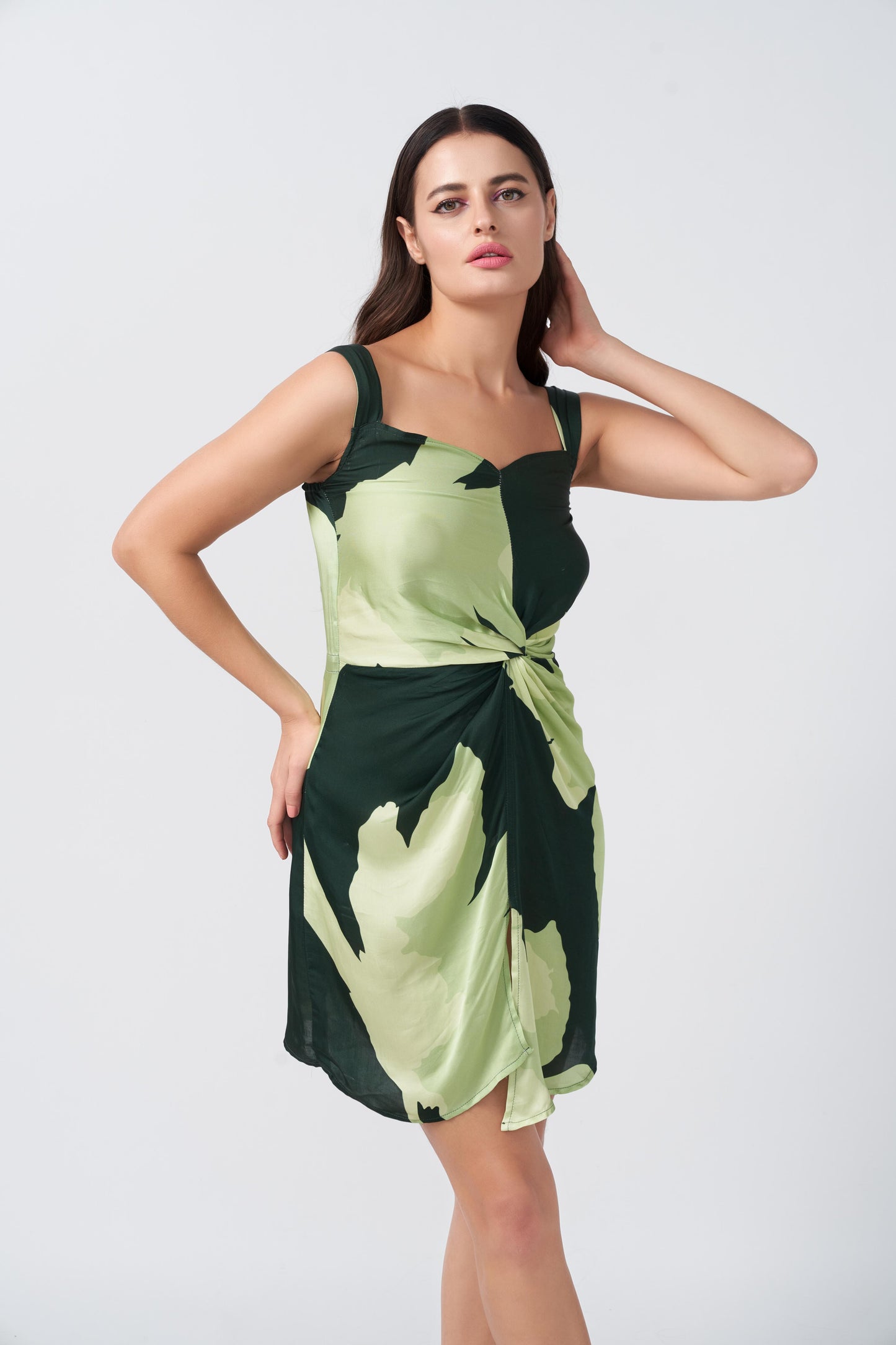 Verdant Knot Mini Dress