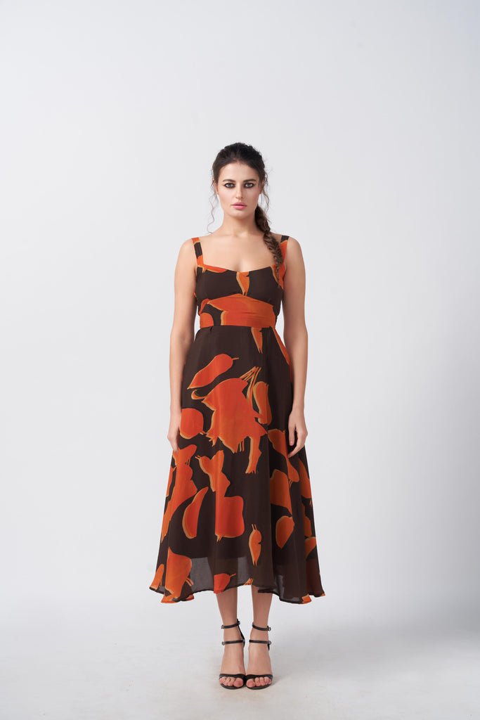 Radiant Terra Crepe Dress