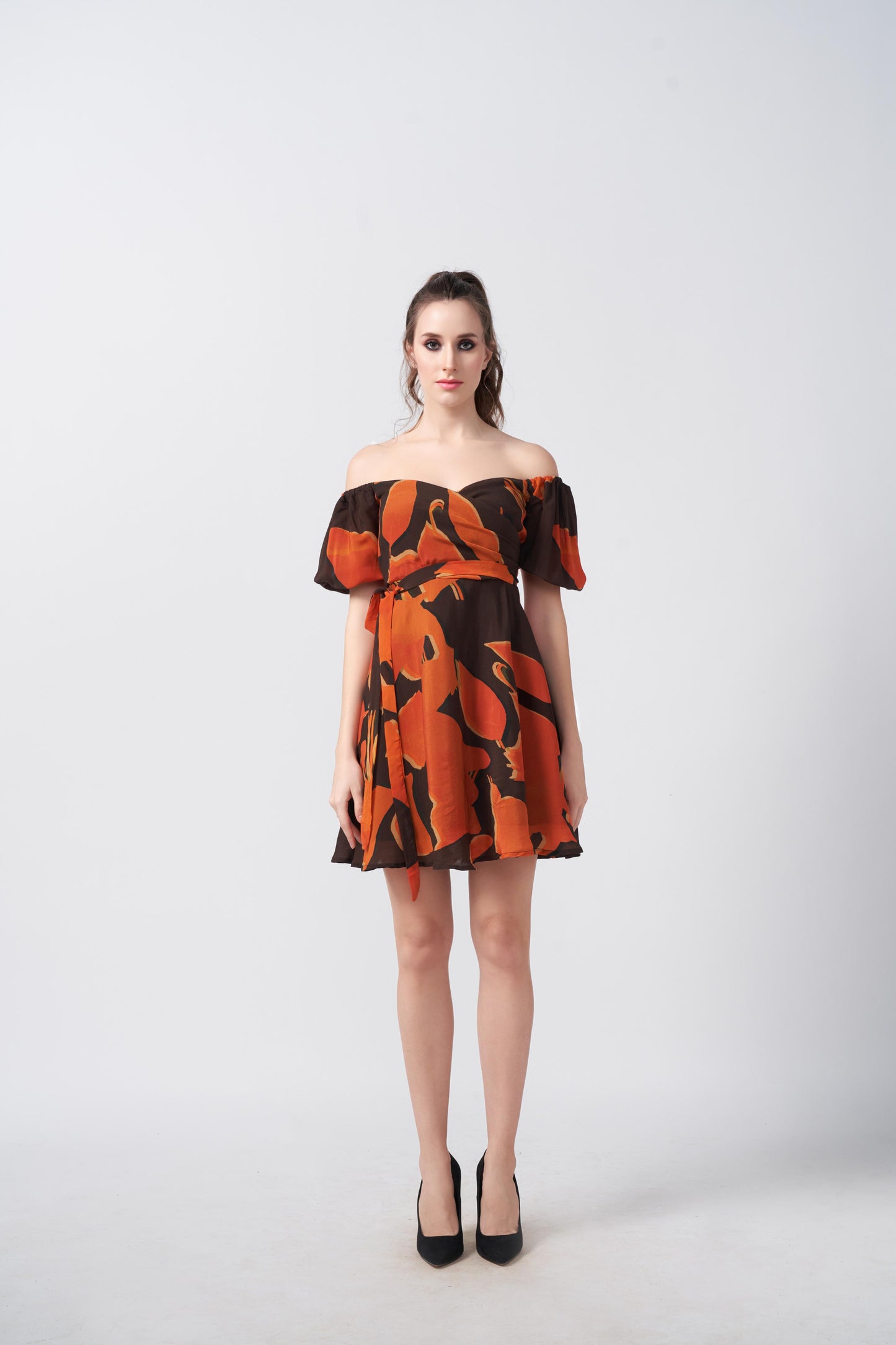 Sunset Romance Crepe Dress