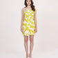 Yellow Printed Short Tube Dress