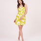 Yellow Printed Short Tube Dress