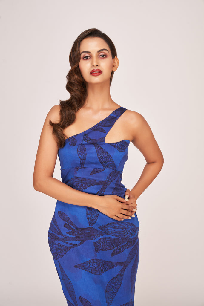 Timeless Allure One-Shoulder Midi Dress