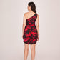 Scarlet Noir One-Shoulder Delight