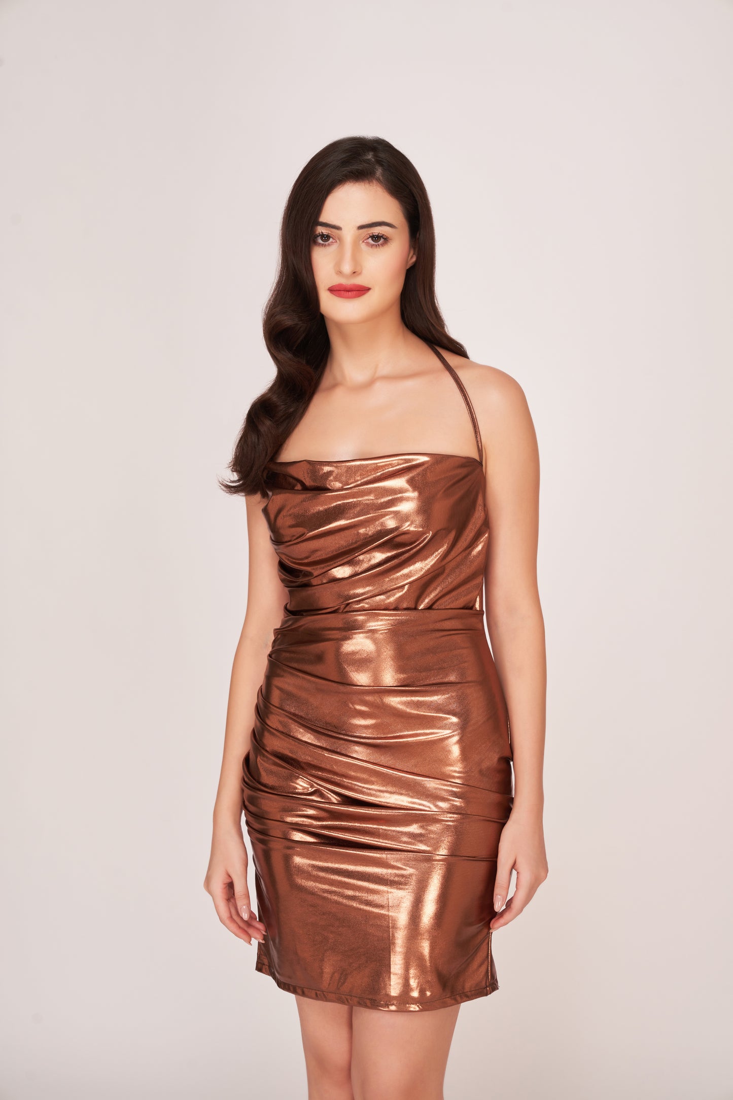 Golden Radiance Mini Dress