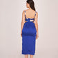 Sapphire Elegance Midi Dress